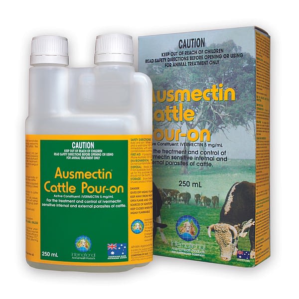 IAH Ausmectin Cattle Pour On 250ml - Discount Animal Products