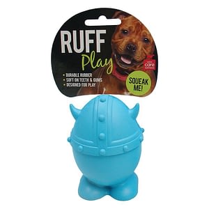 Ruff Play Dog Toy Viking Blue Squeaker