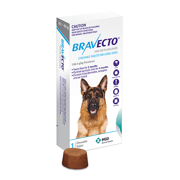 Bravecto Dog 20-40kg Blue